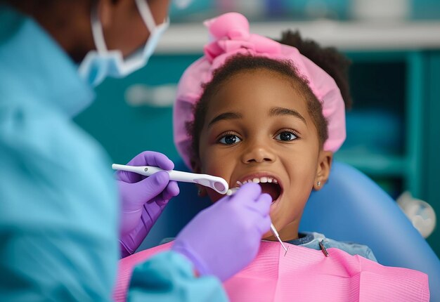 Ritratto fotografico di un giovane paziente in visita alla clinica dell'ospedale dentistico