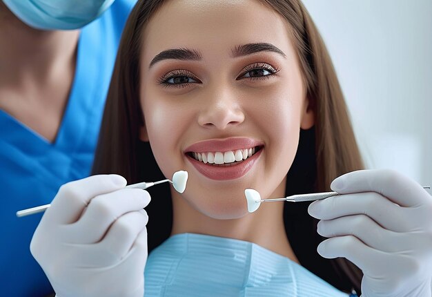 Ritratto fotografico di un giovane paziente in visita alla clinica dell'ospedale dentistico