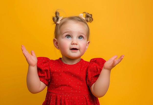 Ritratto fotografico di una bambina carina che sorride