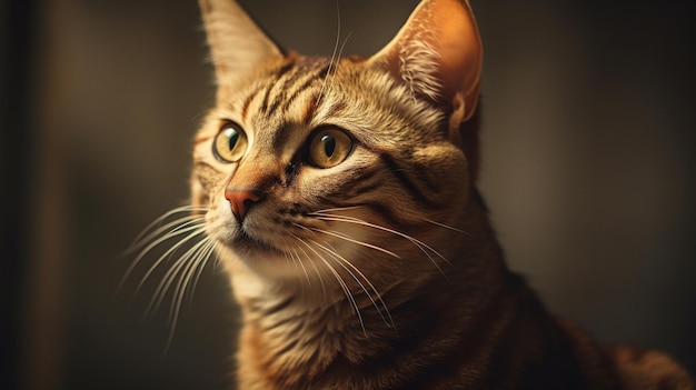 ritratto gatto carta da parati HD 8K Immagine fotografica d'archivio
