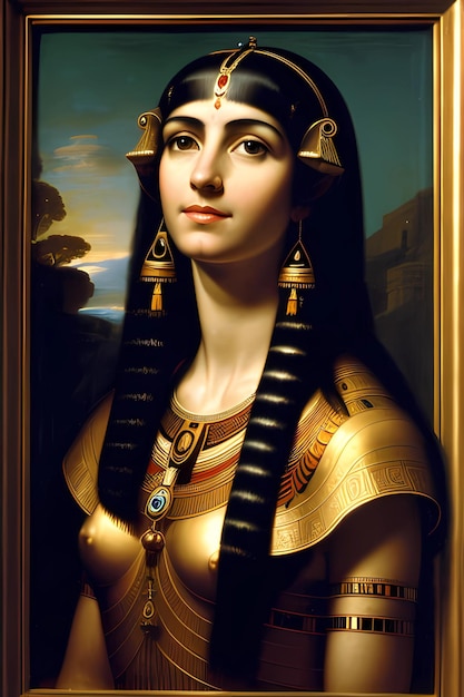 Ritratto illustrato della regina Cleopatra regina d'Egitto