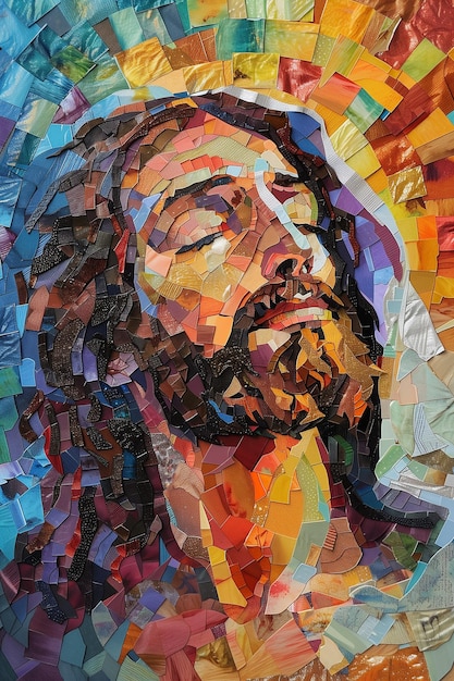 Ritratto in mosaico di Gesù Cristo