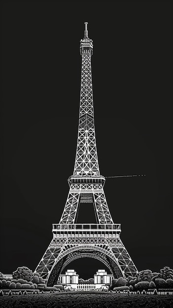 Ritratto sorprendente della Torre Eiffel