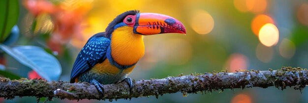 Ritratto Toucanet Pteroglossus Bailloni Brasile Sfondo per Banner HD