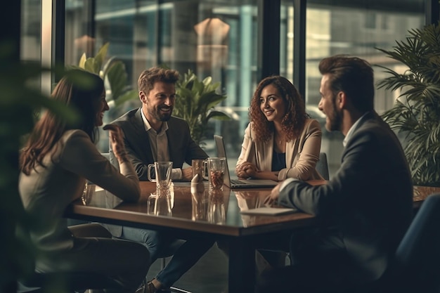 riunione di squadra d'affari persone che discutono persone professionali background di ufficio