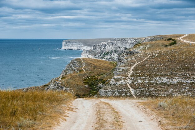 riva del mare. Tarhankut, Dzhangul Russian Crimea in estate