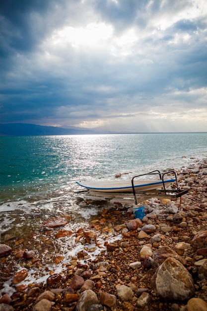 Riva del sale del mar Morto, Israele