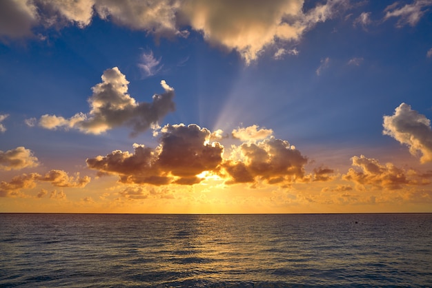 Riviera Maya sunrise beach in Messico