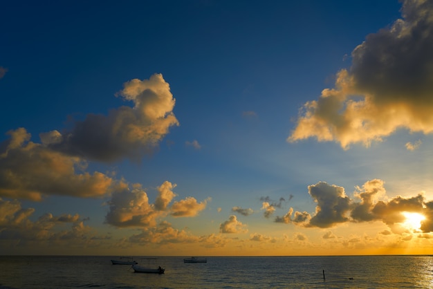 Riviera Maya sunrise beach in Messico