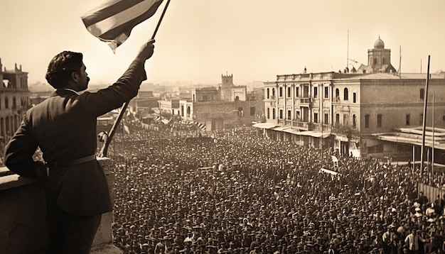 Rivoluzione messicana nel 1910 fotografia editoriale in bianco e nero