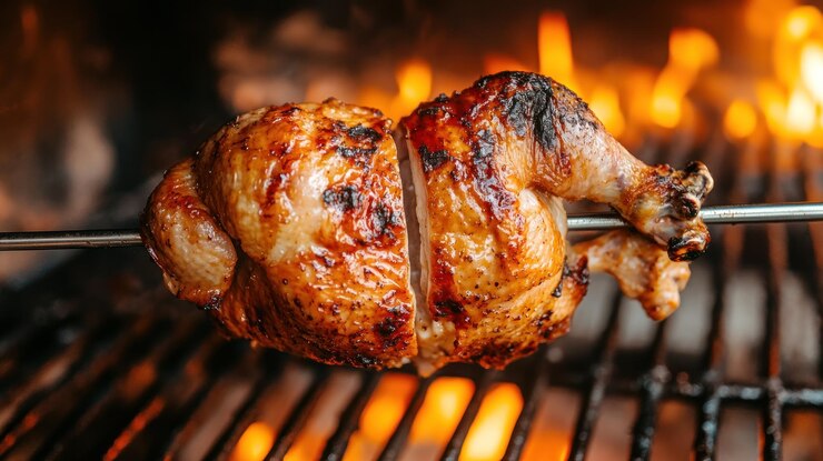 Roasted Chicken on a Rotisserie