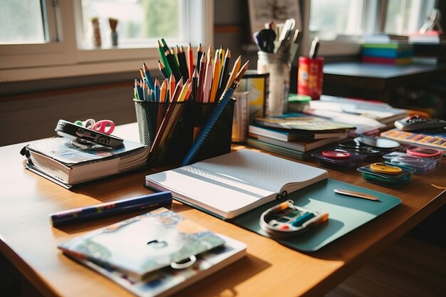 roba per il ritorno a scuola e una foto splash moderna