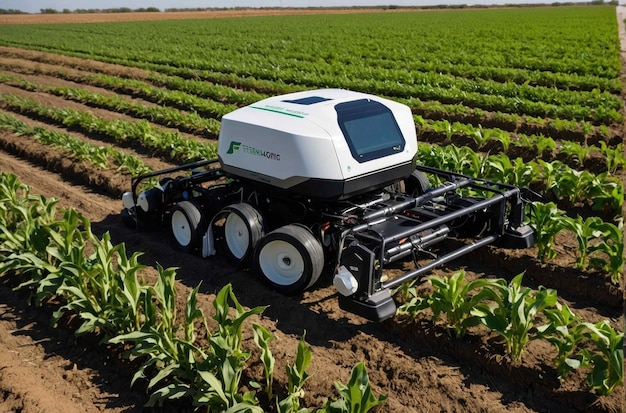 Robot agricolo autonomo a energia solare sul campo
