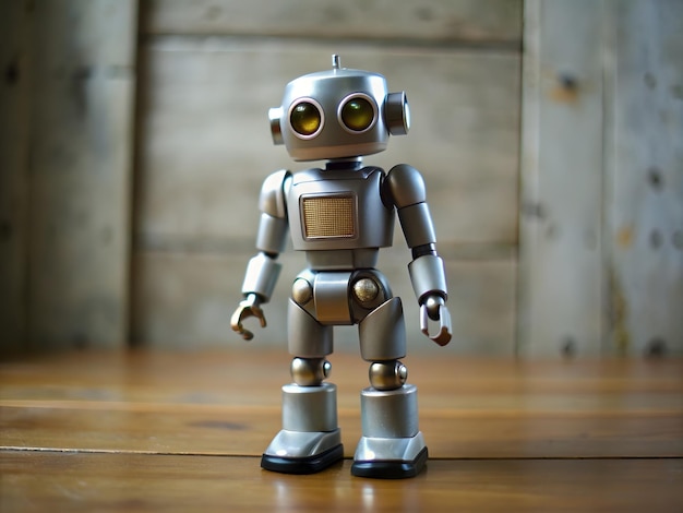 robot android giocattolo metallico