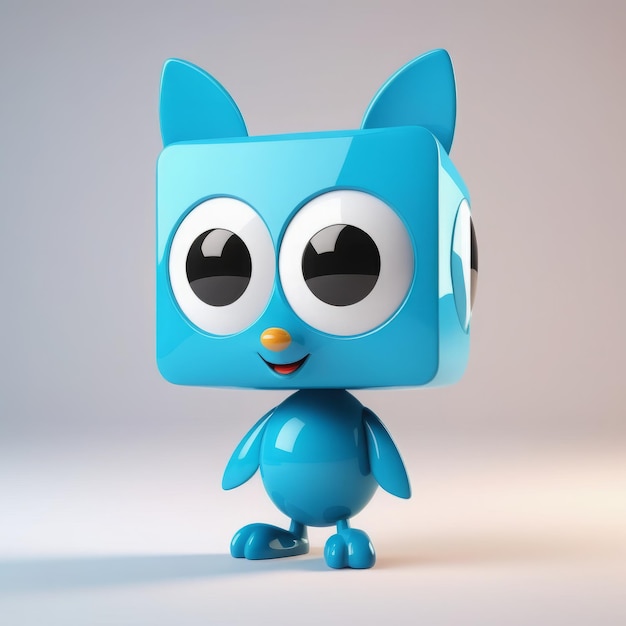 robot blu di cartone animato carino 3d illustrazione robot blu di cartone animato carino 3d illustrazione carino blu carino