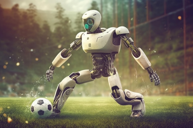 Robot che gioca a calcio Genera Ai