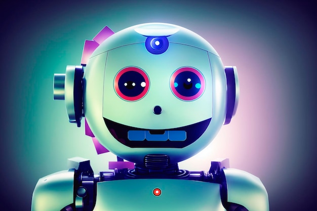 Robot con un sorriso sul volto