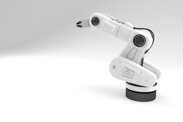 Robot del braccio bianco 3d