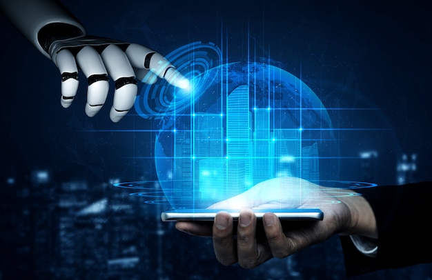 Robot e cyborg futuri di intelligenza artificiale