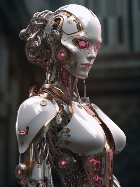 Robot femmina dallo sguardo intenso