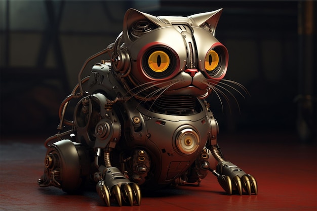 robot gatto nero