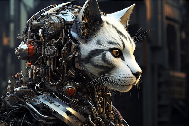 robot gatto nero