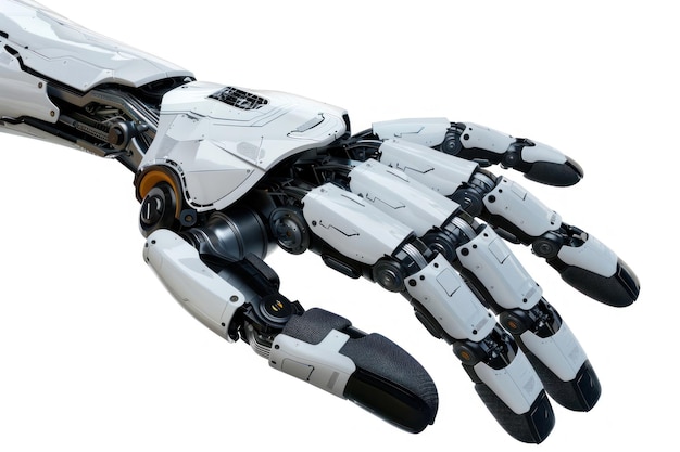 Robot hand white background electronics technology