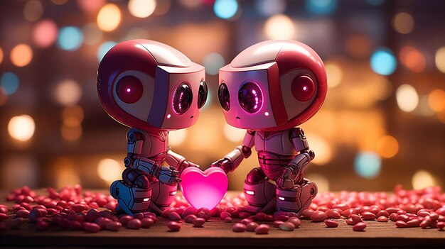 robot innamorati il giorno di valentino amicizia