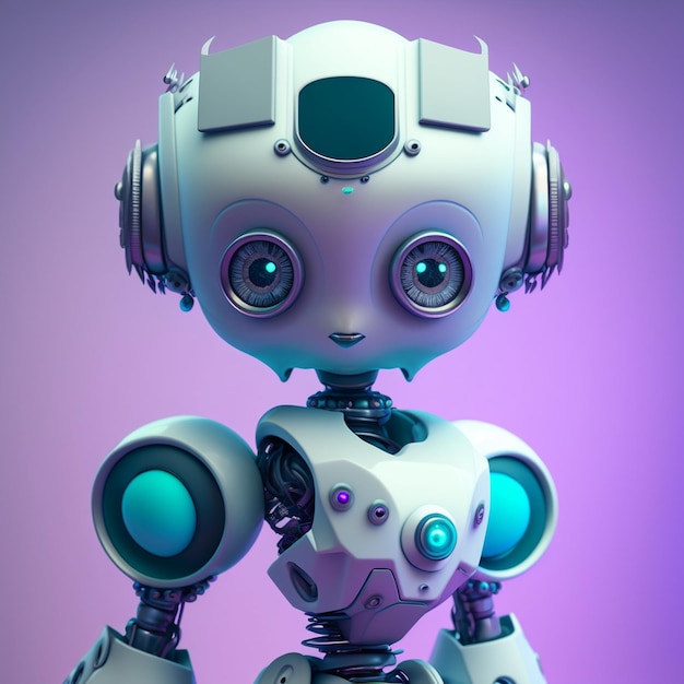 Robot kid carino artificiale intelligente