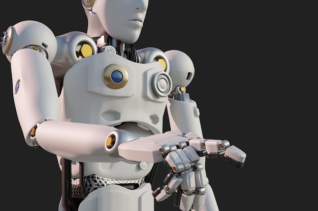 Robot metaverse VR avatar reality game virtual reality of people blockchain technology