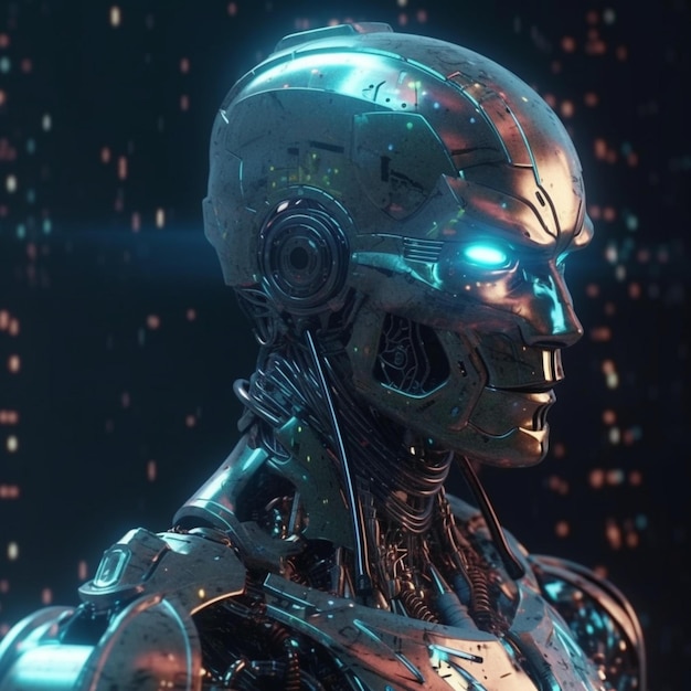 robot realistico e fantastico intelligenza artificiale generativa ai