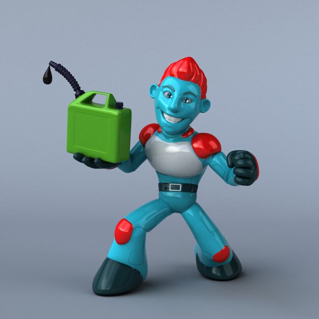 Robot rosso - illustrazione 3D