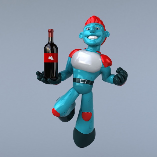 Robot rosso - personaggio 3D