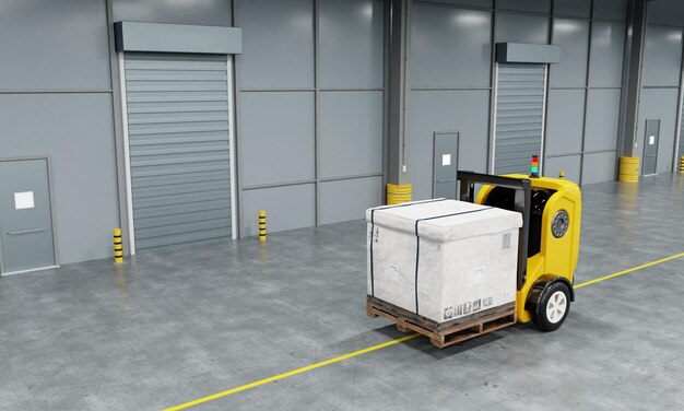 Robot senza conducente per carrelli elevatori per auto robot che solleva e sposta i pallet dalla scatola di cartone al magazzino