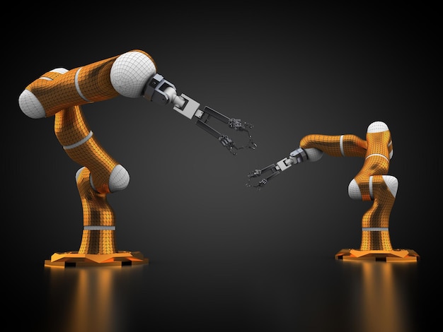 Robot su sfondo nero