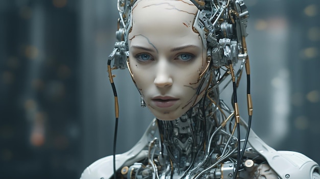 robot umanoide di intelligenza artificiale