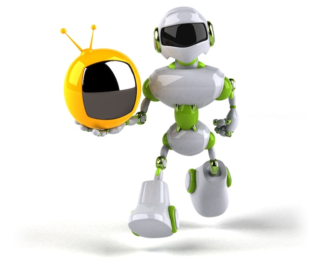 Robot verde - Illustrazione 3D