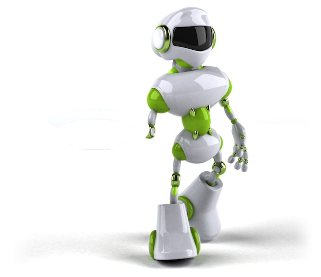 Robot verde - Illustrazione 3D