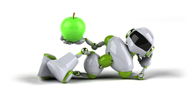 Robot verde - Illustrazione 3D