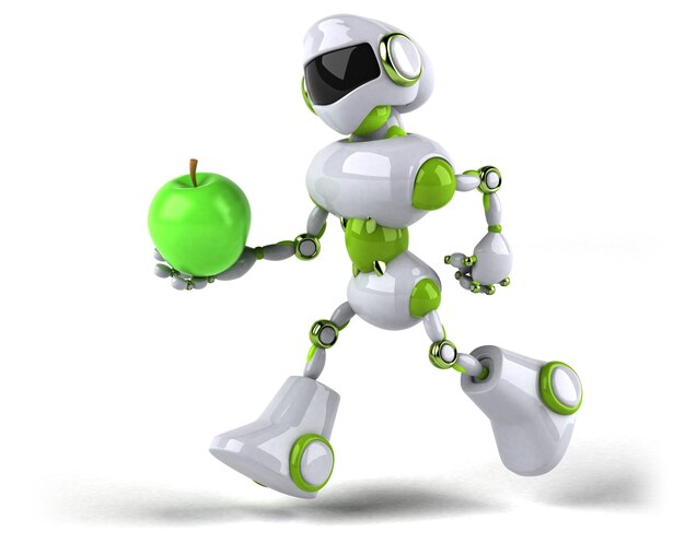 Robot verde - Illustrazione 3D