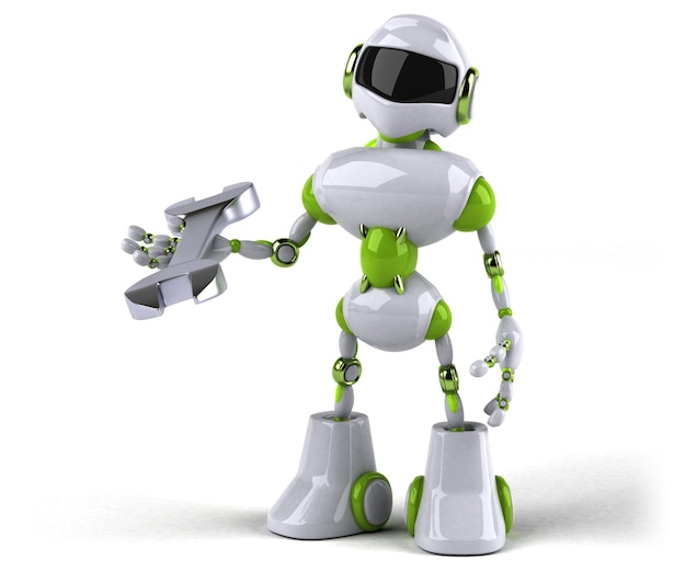Robot verde - Illustrazione 3D