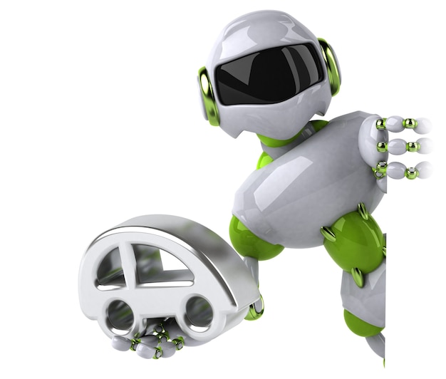 Robot verde - Illustrazione 3D