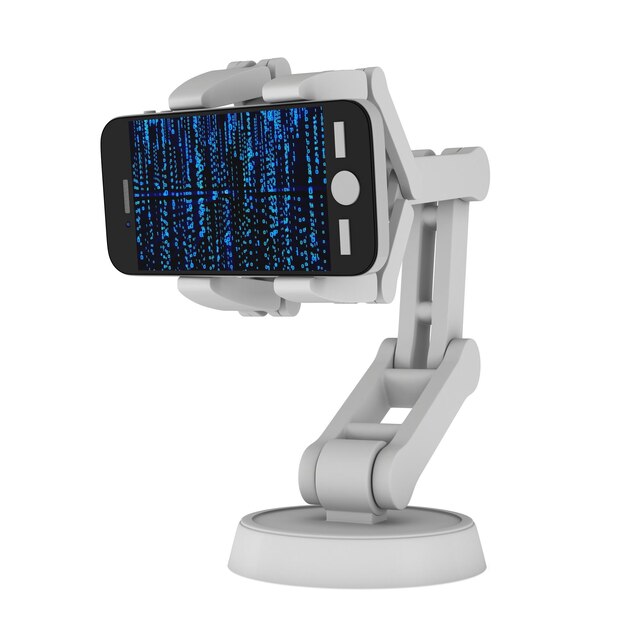 Robotic arm with binary code 3d