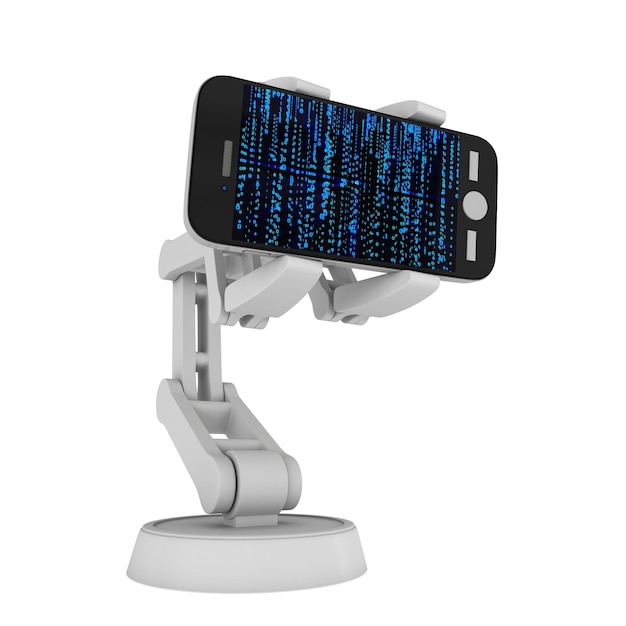 Robotic arm with binary code 3d