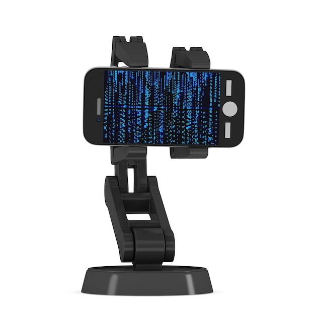 Robotic arm with binary code 3d