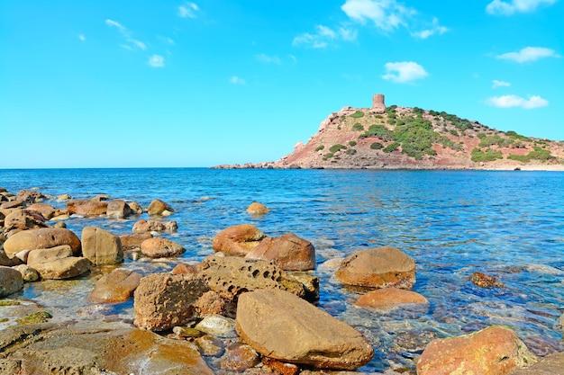 Rocce brune nel litorale del Porticciolo Sardegna