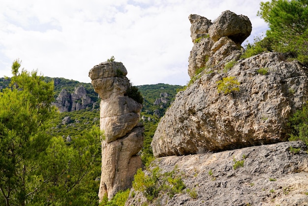 Rocce del Cirque de Moureze in Occitanie nel sud della Francia