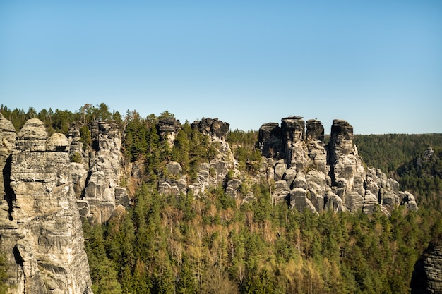 Rocce nel Parco nazionale della Svizzera sassone, Bastei.Germany.