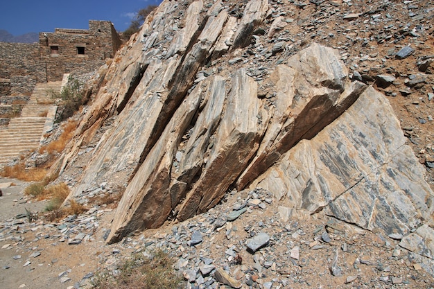 Rocce nel villaggio storico Al Ain Arabia Saudita