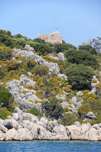 Roccia e mare in Turchia